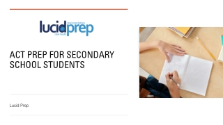 ACT Prep for Secondary School Students