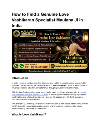 Top Vashikaran Expert Maulana Ji | Relationship & Love Problem Solution