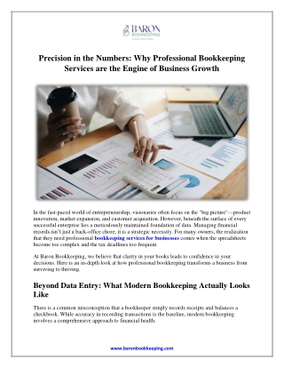 Precision in the Numbers: Why Professional Bookkeeping Services are the Engine o