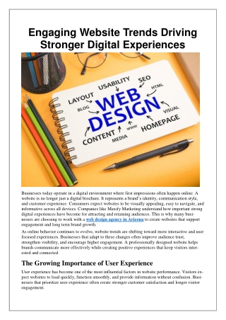 Engaging Website Trends Driving Stronger Digital Experiences