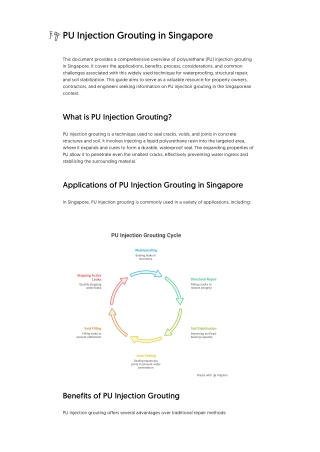 PU Injection Grouting in Singapore