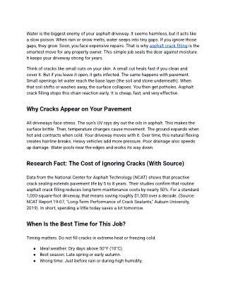 Simple Asphalt Crack Filling Guide for Driveways