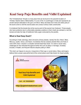 Kaal Sarp Puja Benefits and Vidhi Explained