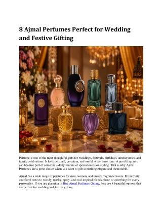 Make Your Wedding Gift Stand Out with These 8 Ajmal Perfumes