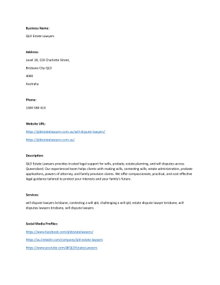 QLD Estate Lawyers