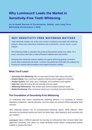 Why Lumineux® Leads the Market in Sensitivity-Free Teeth Whitening