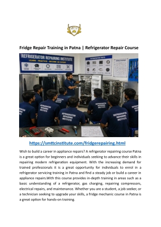Fridge Repair Training in Patna | Refrigerator Repair Course