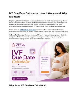 IVF Due Date Calculator Explained Simply