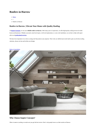 Roofers in Harrow