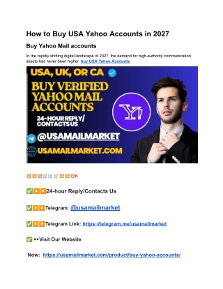 How to Buy USA Yahoo Accounts in 2027