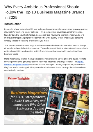 Top 10 Business Magazine