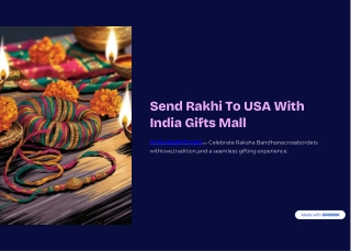 Send Rakhi To Usa With India Gifts Mall