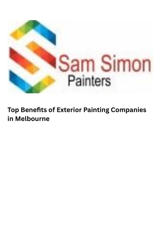 Professional Exterior Painting Services in Melbourne