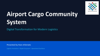 Revolutionize Air Cargo Operations with Smart Air Cargo Community System