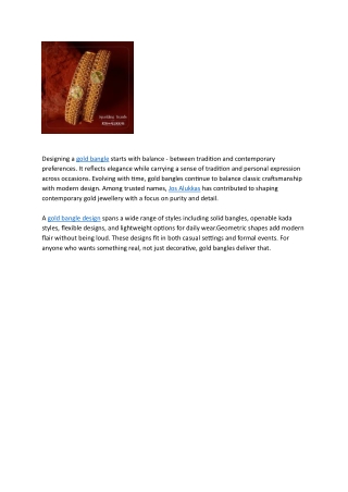 Explore Elegant Gold Bangle Designs