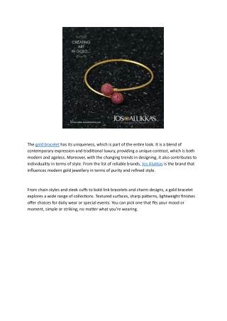 Elegant Gold Bracelet Designs