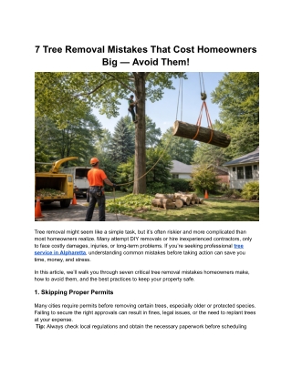 7 Tree Removal Mistakes That Cost Homeowners Big — Avoid Them!