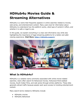 HDHub4u Movies Guide & Streaming Alternatives