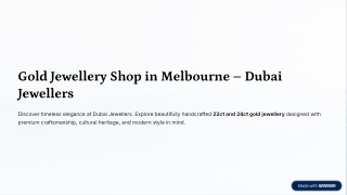 Gold Jewellery Shop in Melbourne | Premium 22ct & 24ct Jewellery – Dubai Jewelle