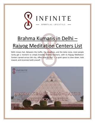 Brahma Kumaris in Delhi – Rajyog Meditation Centers List