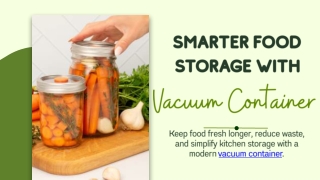 Vacuum Container for Smarter Food Storage
