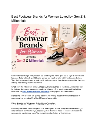 Best Footwear Brands for Women Loved by Gen Z & Millennials