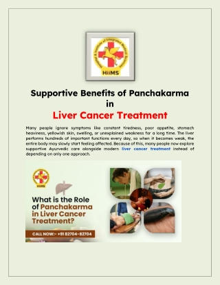 What is the Role of Panchakarma in Liver Cancer Treatment_