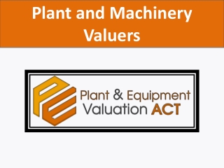 Plant and Machinery Valuers ACT - Certified Equipment Valuation Services