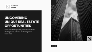 Alexander Goshen  Real Estate Development & Investment Firm