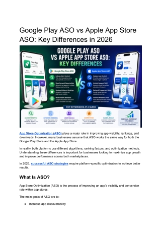 Google Play ASO vs Apple App Store ASO: Key Differences in 2026