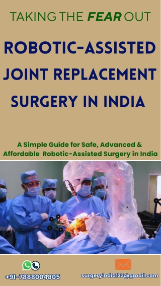 Robotic-Assisted Joint Replacement Surgery in India