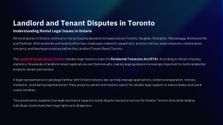 Landlord Tenant Board Toronto Legal Support for Evictions, Rent Disputes, and Te