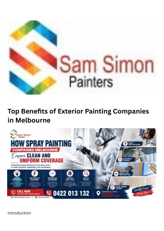 How Spray Painting Companies Melbourne Ensure Clean and Uniform Coverage