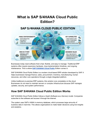 What is SAP S_4HANA Cloud Public Edition_