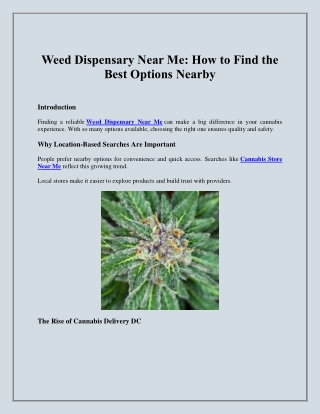Best Weed Near Me – Top Quality | Exotic Dreams DC