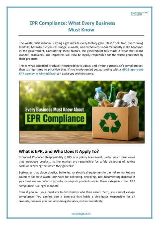 EPR Compliance What Every Business Must Know