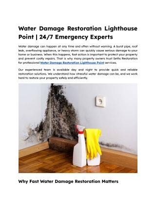Water Damage Restoration Lighthouse Point _ 24_7 Emergency Experts