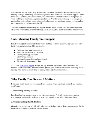 How to Reach Family tree Support?