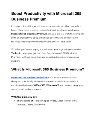 Boost Productivity with Microsoft 365 Business Premium (1)