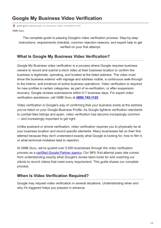Google My Business Video Verification: Step-by-Step Guide for 2026