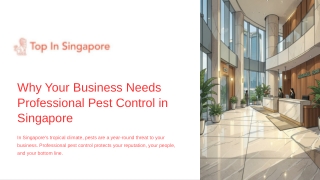Why Businesses Need a Pest Control Company in Singapore