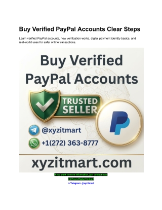 Buy Verified PayPal Accounts Crypto Enable Clear Steps