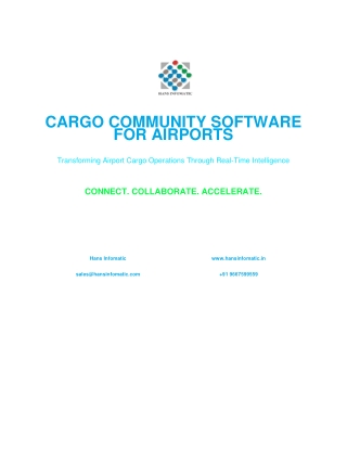 One Smart Platform to Connect Airlines, Cargo Terminals & Airport Logistics