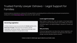 Looking for Professional Family Lawyer in Oshawa for Family Disputes?