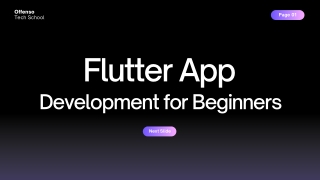 Flutter App development for beginners
