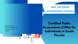 Certified Public Accountants in South Florida