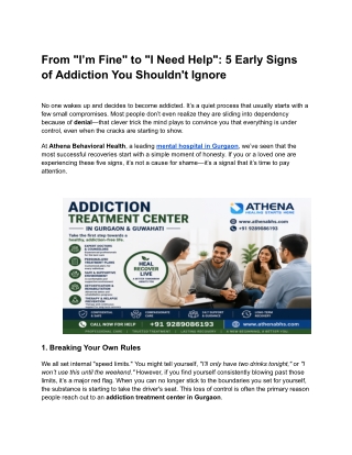 5 Early Signs of Addiction You Shouldn't Ignore