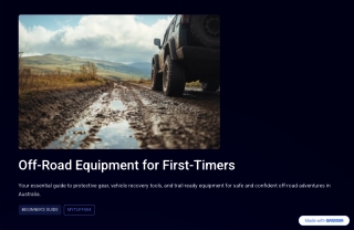 Off-Road Equipment for First-Timers: Essential Gear & Beginner Tips