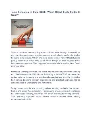 Home Schooling in India CBSE_ The class of one
