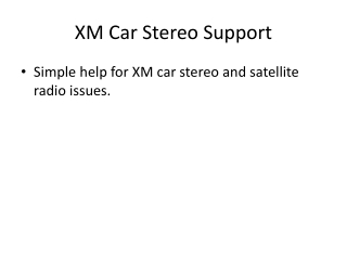 XM Car Radio Subscriptions Plan | Radio setup Issue - Call   1 (888) 269-5512